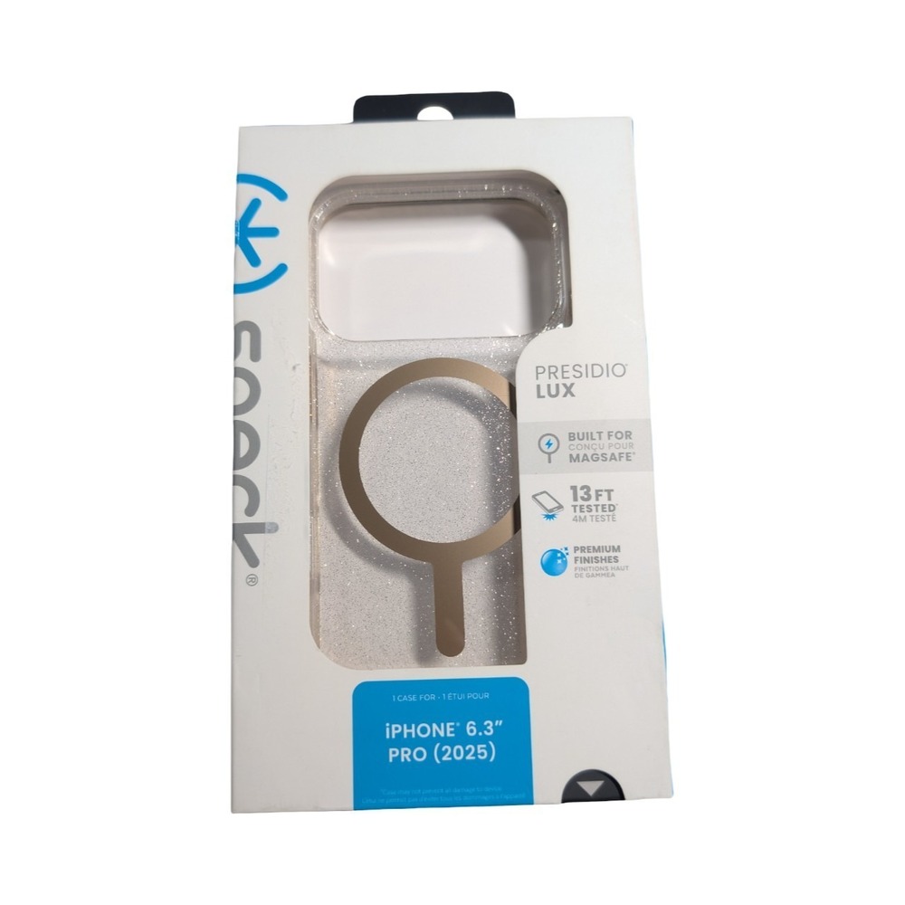 i8-O Speck Presidio Lux‎ MagSafe Case for Apple iPhone 17 Pro - Glitter/Gold